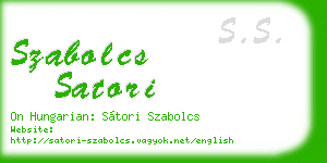 szabolcs satori business card