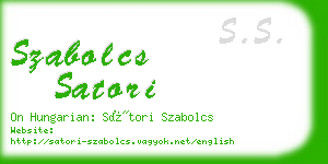 szabolcs satori business card